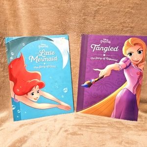 🦖Disney Princess Ariel Little Mermaid & Repunzel Storybook Hardbacks🦖